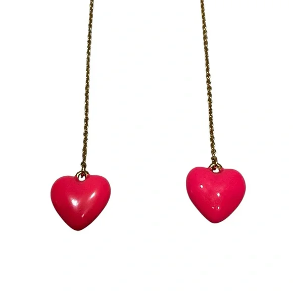 BaubleBar Red Heart Earrings Minimalist Jewelry - Picture 3 of 4